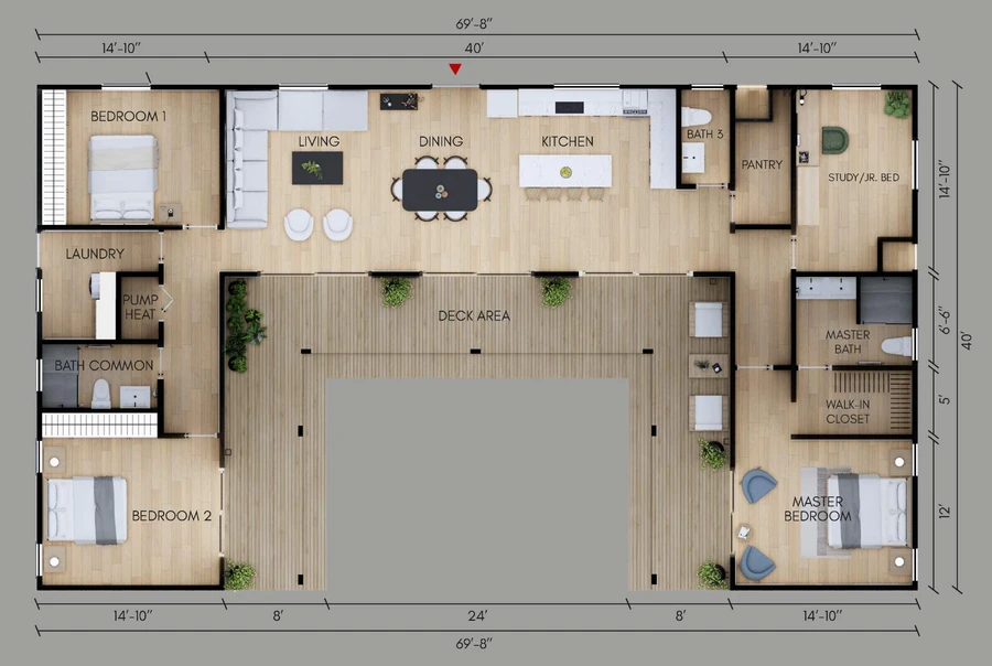 Santa Cruz 1780 floor plan
